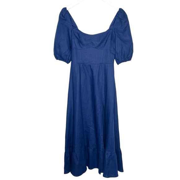 Reformation Belgium Linen Dress Danube Size 4 NEW - Picture 6 of 16